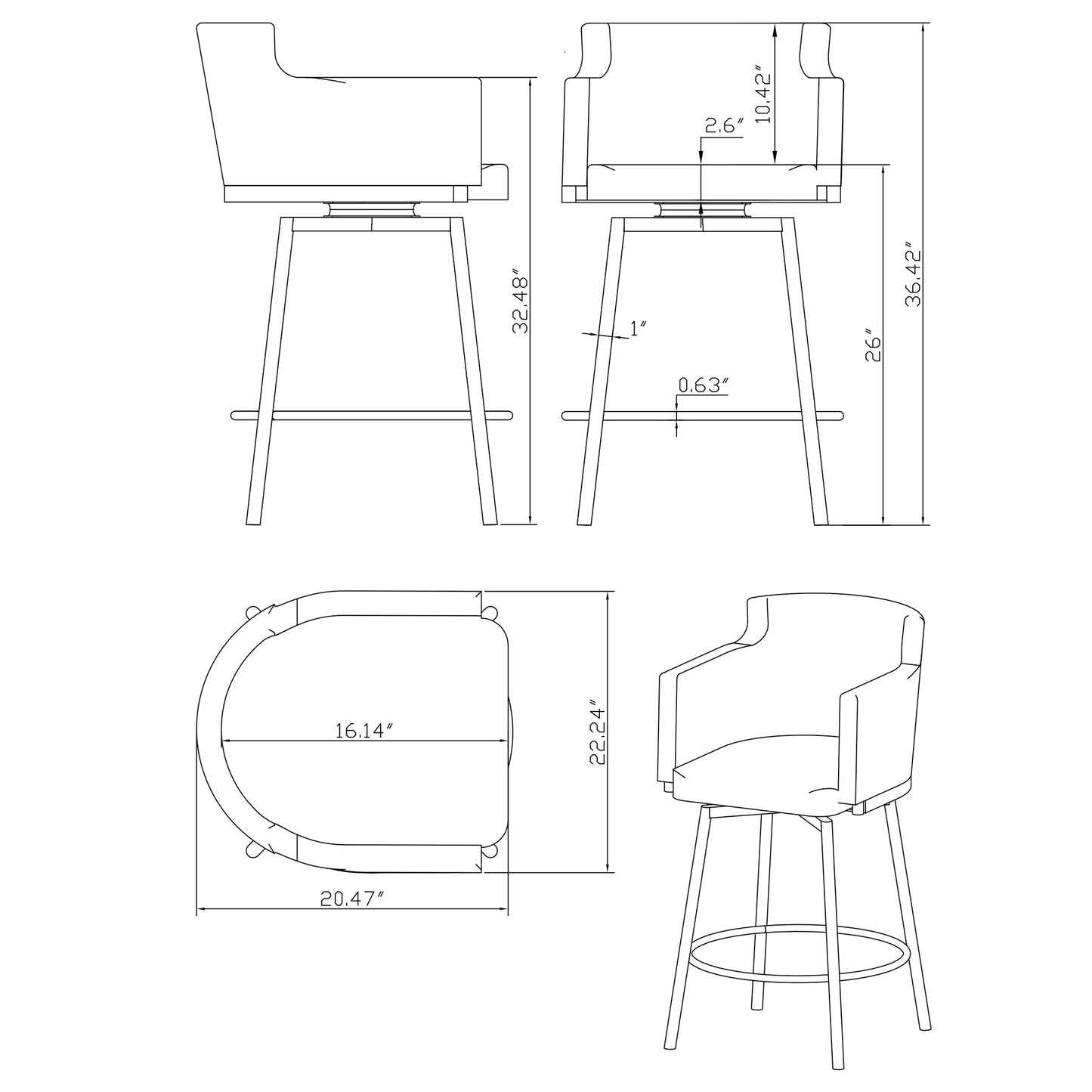 Diego Counter Stool